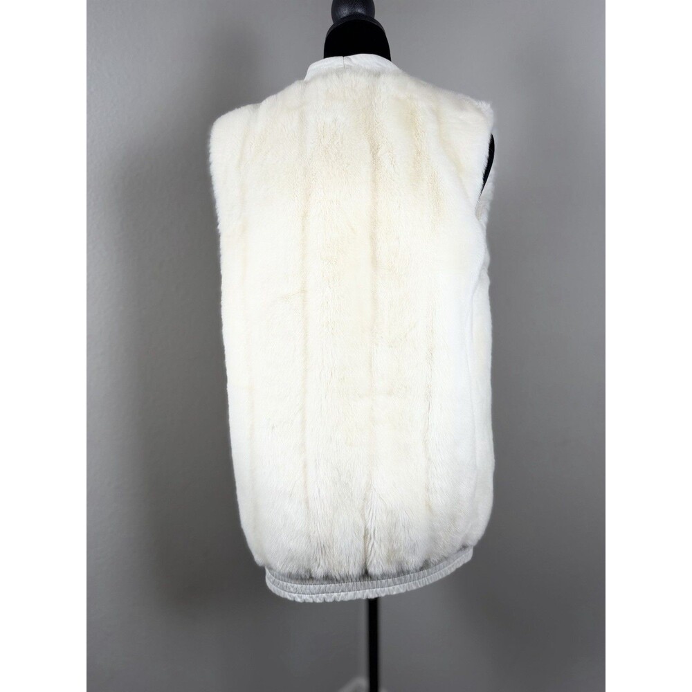Vintage 70s Faux Fur Vest White Albert Schuman Lilli Ann Made in England-No size - Picture 3 of 7